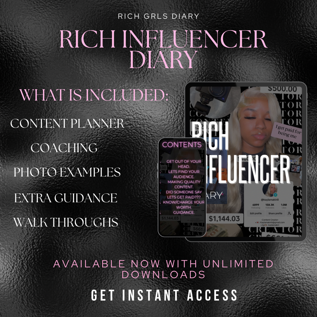 RICH INFLUENCER DIARY E-BOOK