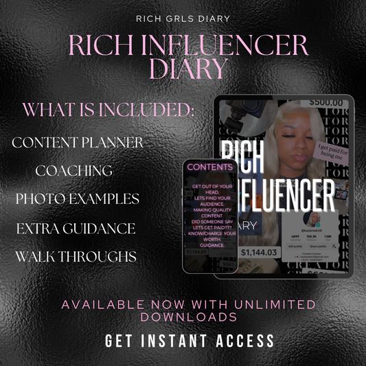RICH INFLUENCER DIARY E-BOOK